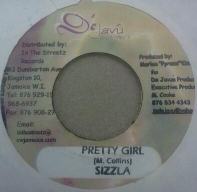 

7inch Record SIZZLA - Pretty Girl NONE Dé Javú Product Jamaica Reggae, Ska & Dub Used