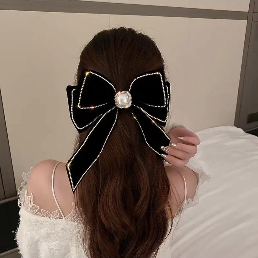 

Модные черно-красные заколки для волос Bowknow, инструменты для укладки волос, свадебные аксессуары для волос, алмазные стразы, заколка для волос с кисточкой, пружинный зажим