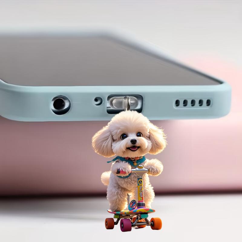 Acrylic Phone Dust Plug Pendant 2D Flat Pendant Suitable For Phone Type-C Universal Phone Accessories