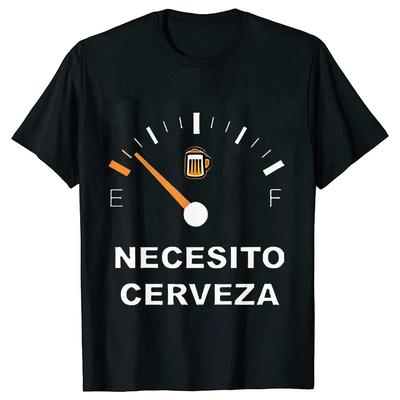 Men's Casual T-shirt NECESITO CERVEZA Print Men Tshirts Short Sleeve Tee Top Clothes for Summer Drinking Beer T Shirt Tops#Color