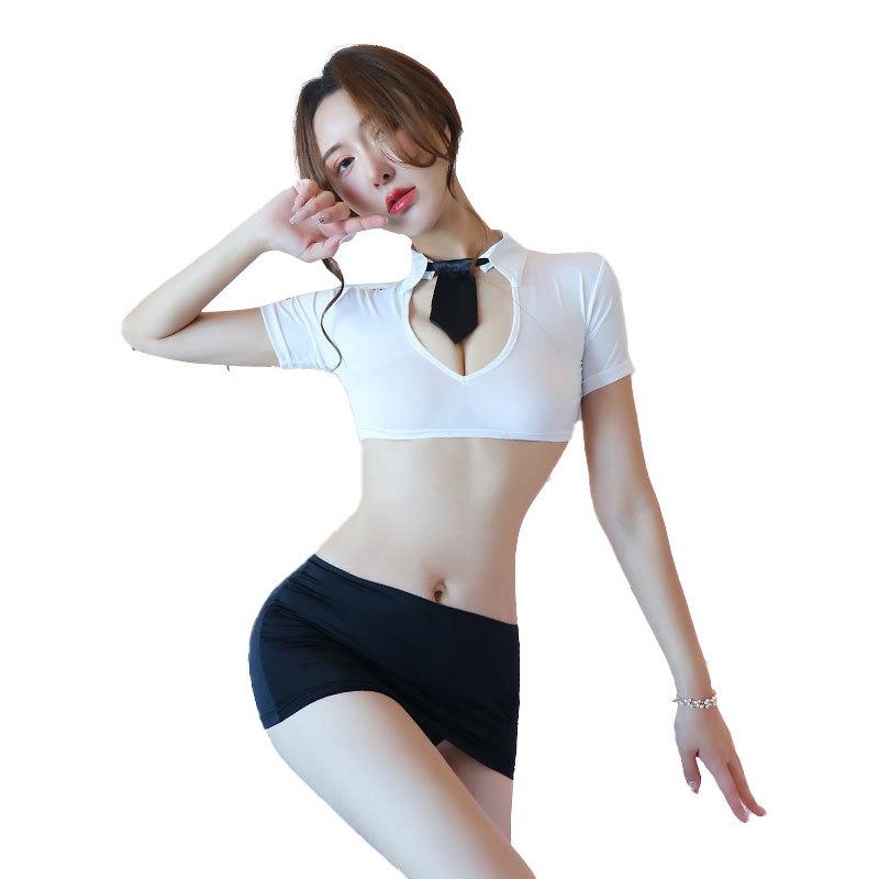 Sex lingerie sexy OL hot suit uniform seduction passion hip skirt cosplay