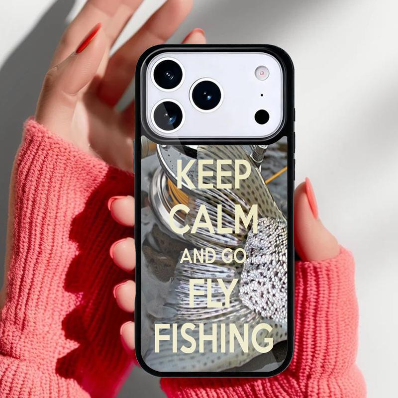 FISHING 3 RODS BY LAKE fish Colored Phone Case for iPhone 17 16 15 14 13 Pro Max Back Cover for 12 11 Pro Coque
