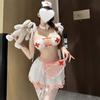 Sexy Lingerie Sweet Nurse Pure Desire Cute Hot Uniform Sexy Lingerie Sweet Spicy Hollow Pajama Set