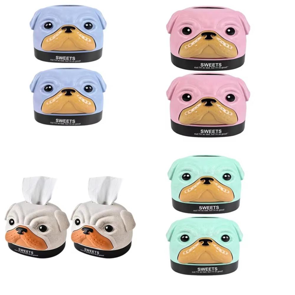 Unique Cartoon Roll Paper Box Fashionable Napkin Storage Box Creative Dog Tissue Box Household