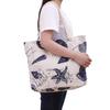 Vintage Print Schulter Tasche Casual Große Kapazität Leinwand frauen Tasche Koreanische Weibliche Tote Einkaufstasche