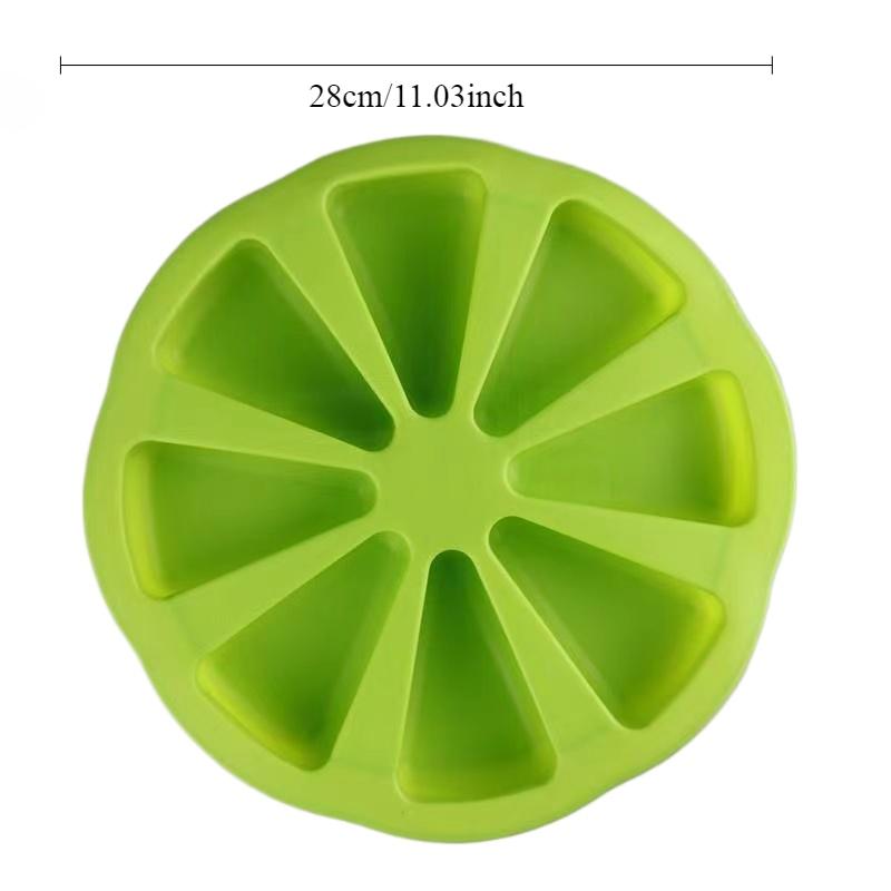 

DIY Cake Maker Baking Mold Silicone Cake Mold 8-Hole Orange Shaped Pizza Pan зелений