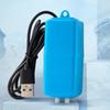 1 Set Oxygen Pump Dual Tube Design Mini Aquarium Air Pump Kit Ultra-Quiet USB Charging Pump for Fish Tank