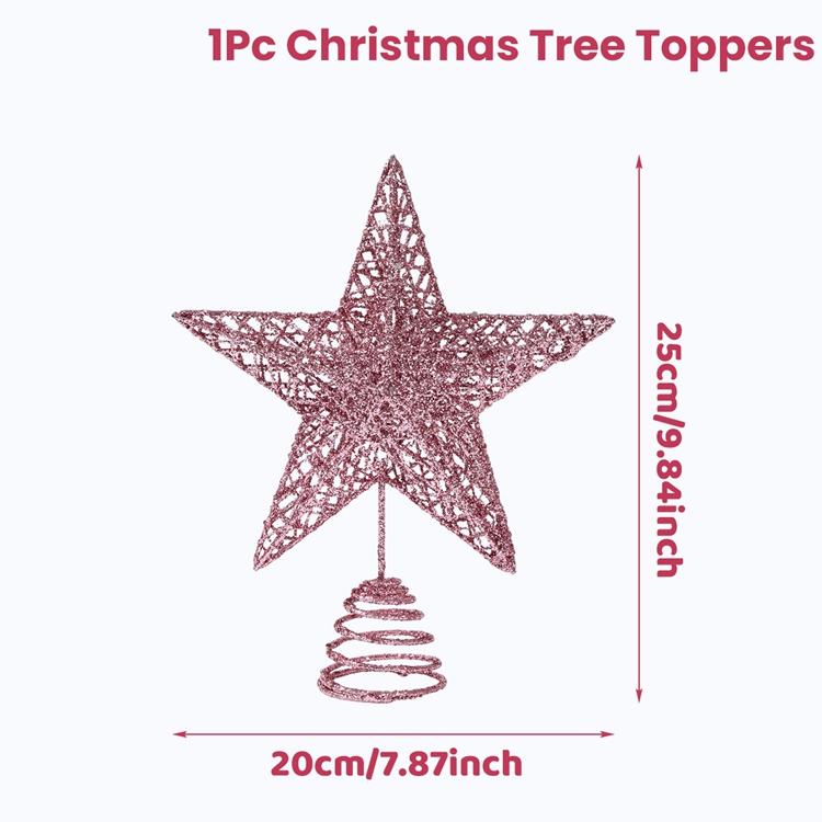 Christmas Tree Top Star Merry Christmas Decoration for Home 2026 Xmas Tree Star Ornaments Navidad Happy New Year Gift 2026