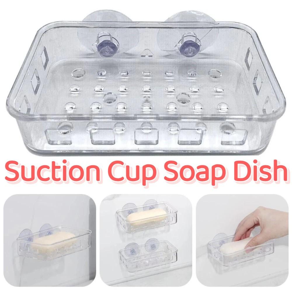 Keep Soap Dry Soap Drying Rack Transparent Sponge Rack Household Suction Cup Soap Dish  Shower Use