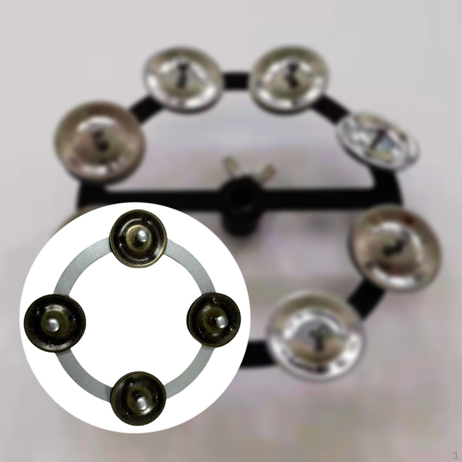 

5,5-дюймовый тамбурин Hi Hat с колокольчиками для барабана, подходит для детей и взрослых на вечеринках серебряный