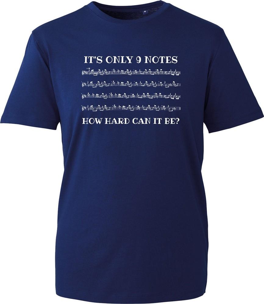 Funny Bagpipes TShirt Its Only 9 Notes Scotland The Brave Sheet Music Gift Tee S