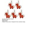Yousheng 2026 Year of Horse Keychain Pendant Acrylic Red Horse Cartoon Design Metal Ring Key Chain with Happy New Year Blessings Backpack Schoolbag