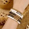 Badu Stackable Heishi Beaded Bracelets For Women Colorful Polymer Clay Beads Surfer Boho Bracelet Summer Beach Jewelry Set