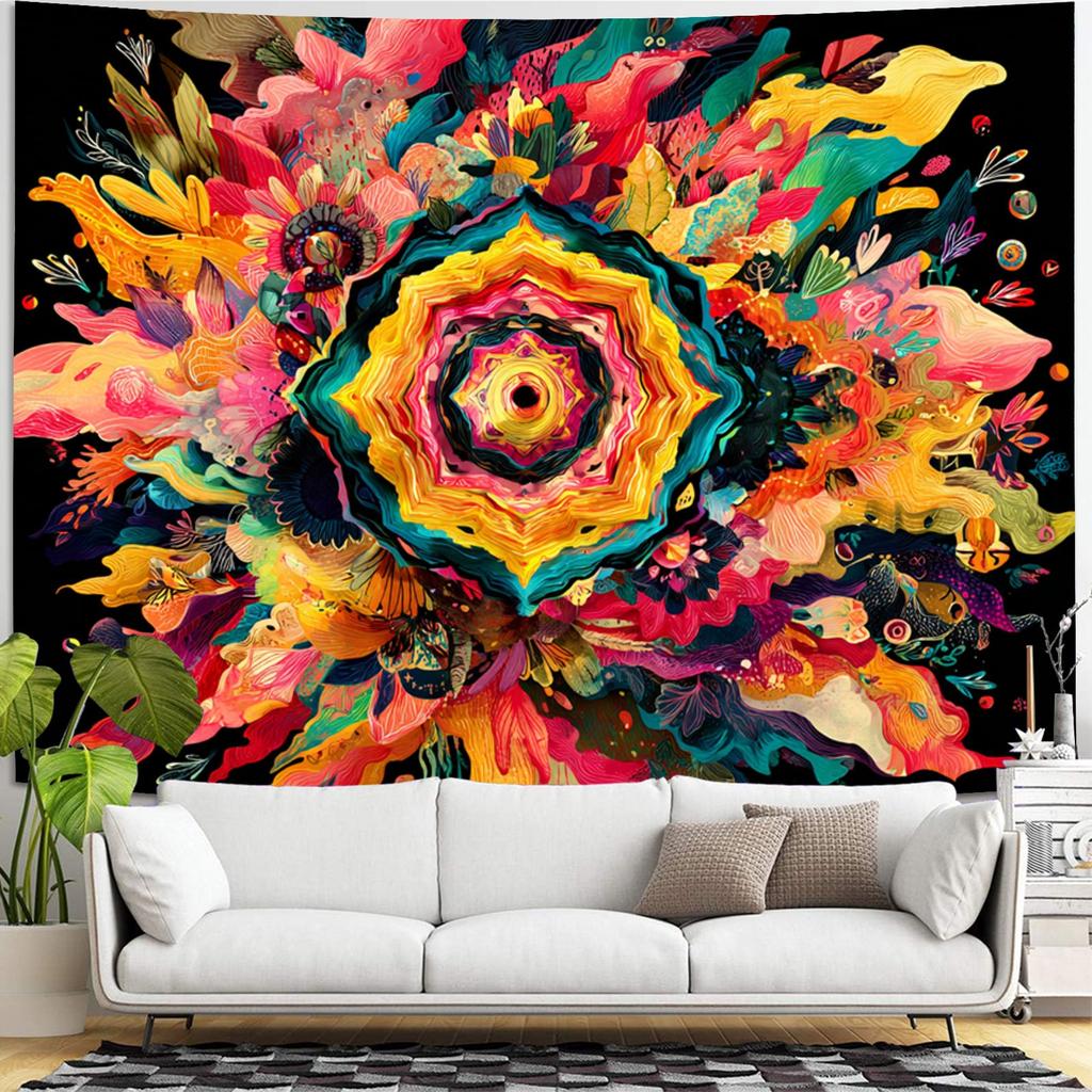 Breathtaking color vortex Digital printing polyester wall hanging tapestry decorative Living room bedrooms background gift