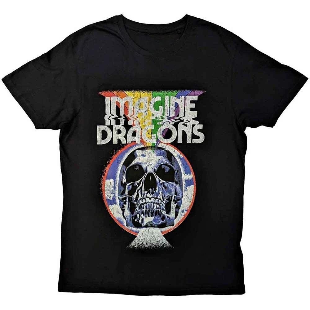 Imagine Dragons Skull Black Official Casual TShirt Mens and Womens Luxury Brand Top M