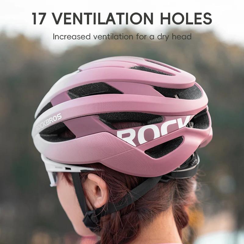 ROCKBROS Fahrradhelm Ultraleicht Radfahren Sicherheit Straße Berg Fahrradhelm Verstellbar Integral geformt Outdoor Straßenhelm