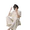 Cotton and silk pajamas women's summer thin short-sleeved plus size Internet celebrity suit can be worn outside spring and autumn new Chinese