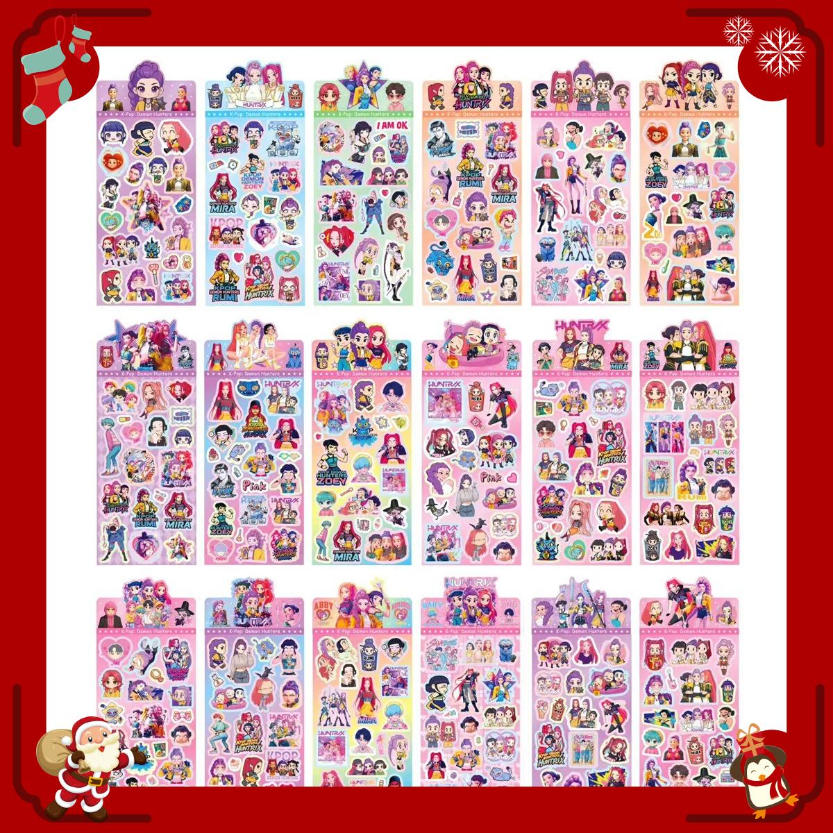 

K-Pop Demon Hunters Laser Stickers - Anime and Cartoon Style Adorable Creative Stickers designed for School Supplies plus Home Decoration ranodm-1pcs