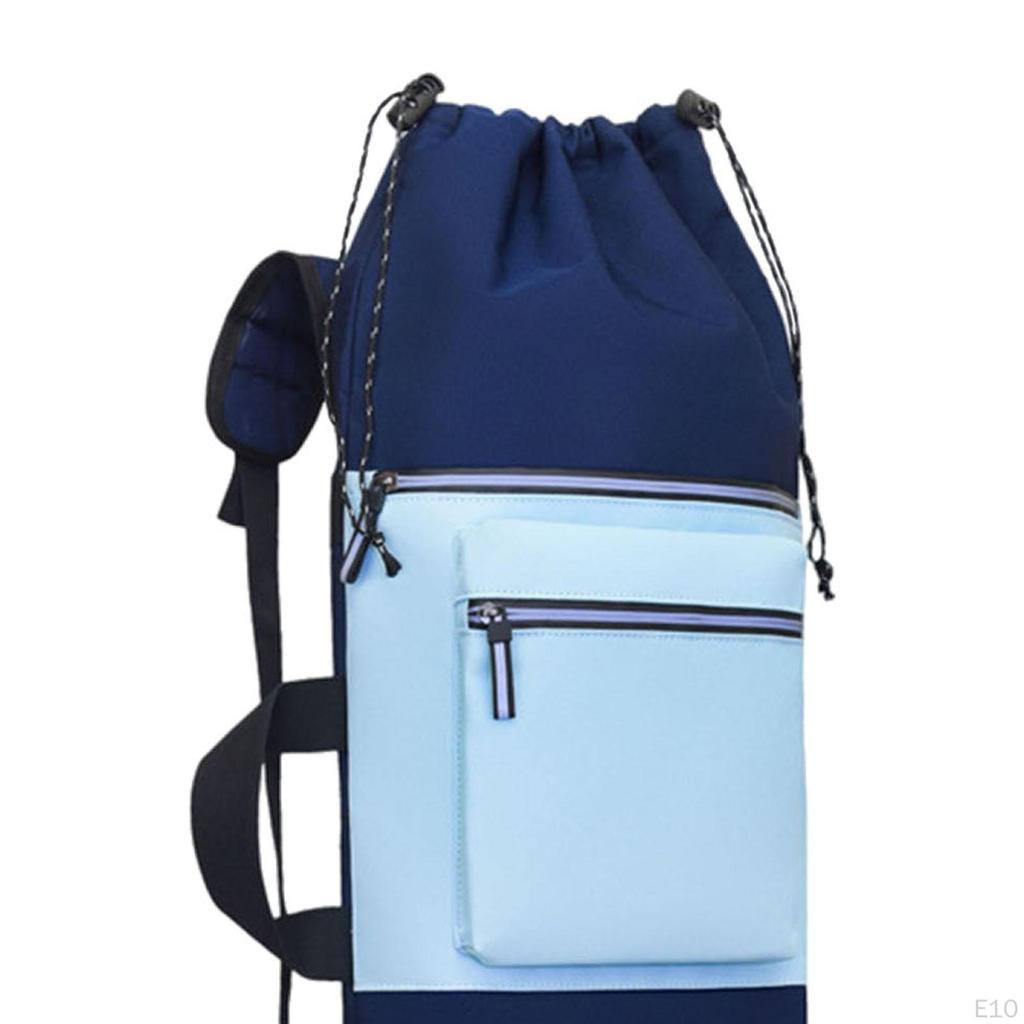 Skateboard Backpack Drawstring Closure Multifunctional Lightweight Longboard Carry Bag Organizer for