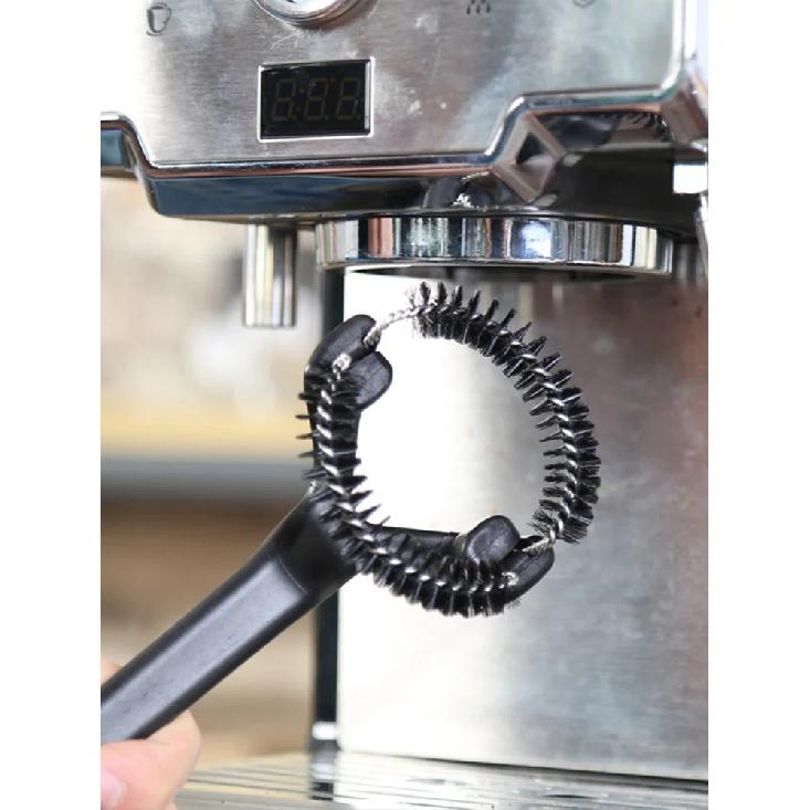 Coffee Machine Brush Cleaner Removable Coffee Maker Espresso Group Head Cleaning Round Brushes Cleaning Tool