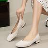 Women Shoes Square Toe Thick Single Shoe Women's Commuting Black Work Shoes Versatile Plus Size Low Heel Shoes Small Heel