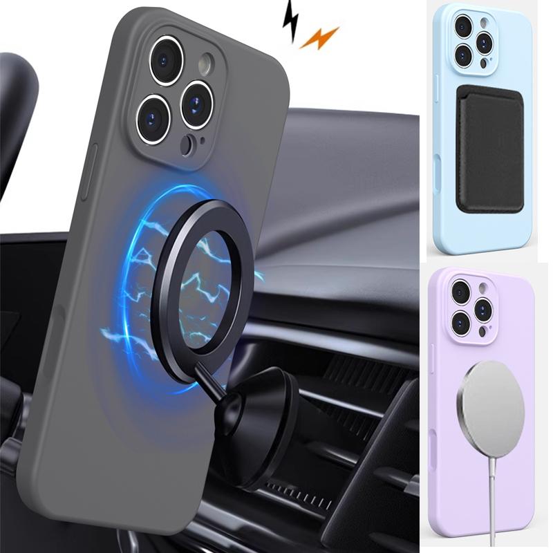 Magnetic Liquid Silicone Case For For Iphone 17 16 14 13 1 Pro Max Air Phone Cover For Skin Feel Official With Retail Box