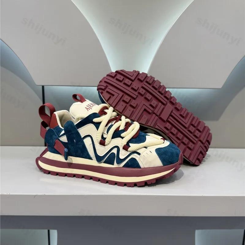 Scarpe Board da Studente Scarpe Sportive Casual Stile di Strada Suola Spessa Scarpe Casual da Skateboard Aumento Altezza Lacci Incrociati Sneakers