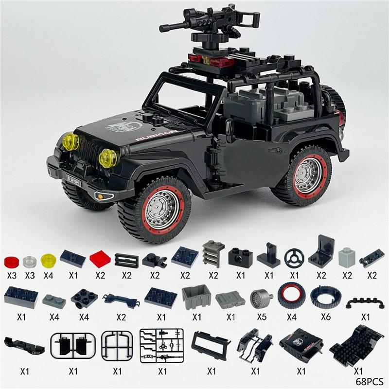 Non-Toxic 68Pcs Classic Suv Small Brick Moc City Model Puzzle Toy Creative Diy Car Model Kit Perfect For Ideal Birthday Christmas Gift