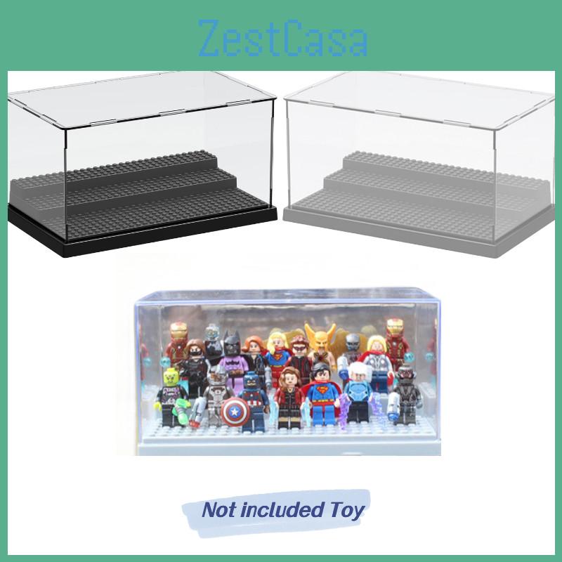 Multicolor Base With Transparent Panel Diy Building Block Display And Storage Box