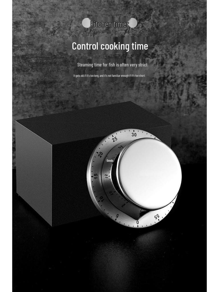 Stainless Steel UFO Kitchen Timer with Magnetic Alarm for Baking and Time Management