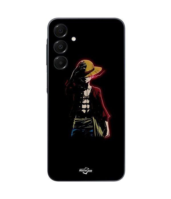 Handyhülle - Maniacase - Samsung Galaxy A16 - Silikon - Weich - One Piece Manga Anime Luffy schwarz