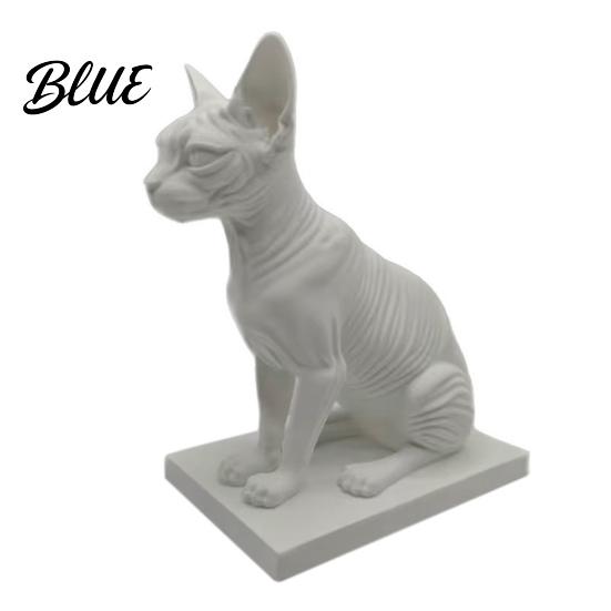 DIY Colorable Cat Collection Model Hairless Model Car Figurine Simulated Realistic Sphynx Science Educational Prop Desktop Ornament for Home