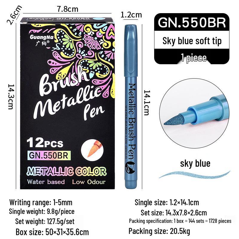 Metallic Color Craft & Graffiti Soft Tip Pen - 550B Signature & Sealing Wax DIY Marker