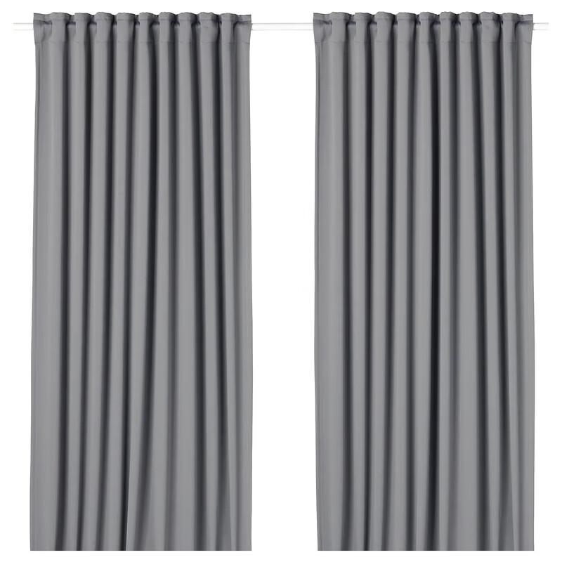 

IKEA MAJGULL Blackout Curtains with Pleating Tape (2 Panels, 145x250 cm)