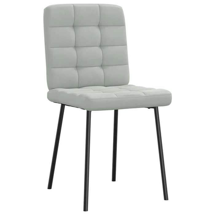 VidaXL Chaises à manger lot de 4 Gris clair Velours 3315180