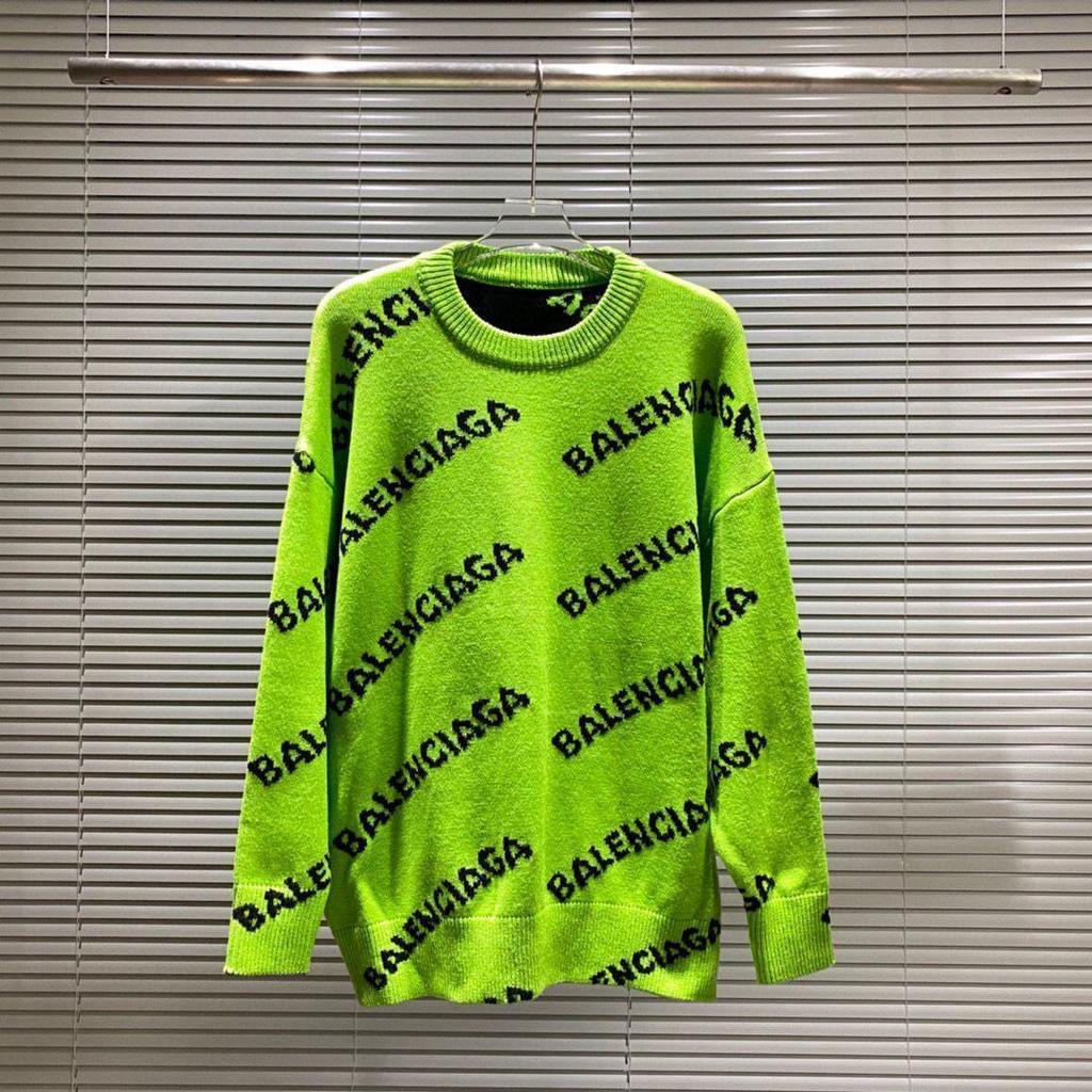 Unisex-Strickpullover mit Rundhalsausschnitt und Allover-Logo (Modelljahr 2025) – Lockere Passform, lässiger Stil