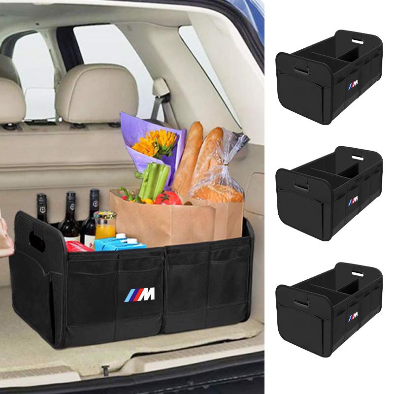 ELRA6 80% New Car Trunk Box Organizer Big Capacity Car Storage Box Collapsible Cargo Storage Tools For BMW 1 3 5 Series X1 X4 X5 X7 G