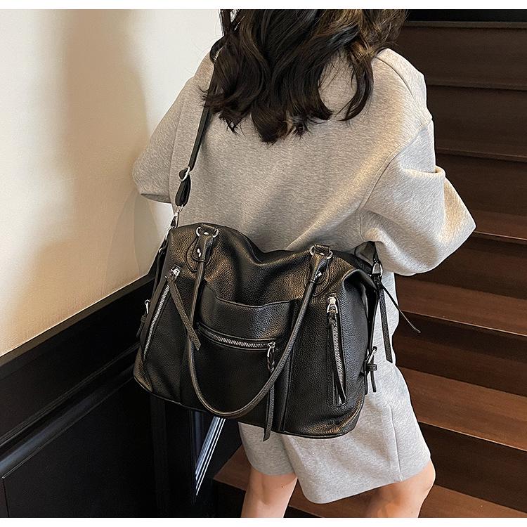 Retro Large-Capacity Shoulder Tote & Crossbody Handbag - 2025 Women's Fashion