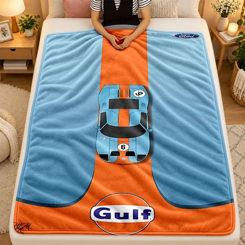 Flanell-Decke Gulf Warm Weiche Überwurfdecke für den Innenbereich Sofa Bett Wohnzimmer
