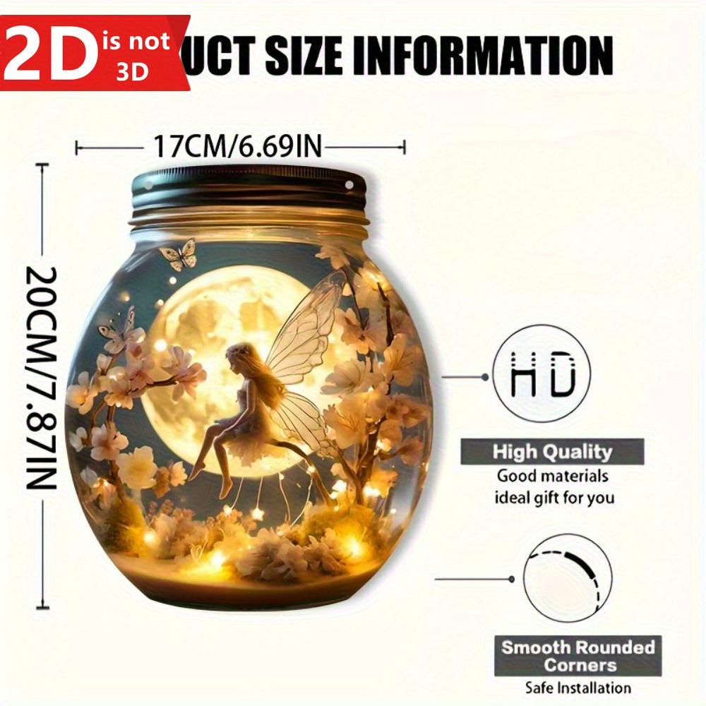 Bohemian Mason jar fairy lantern. A mystical wall-mounted decor for garden and home.