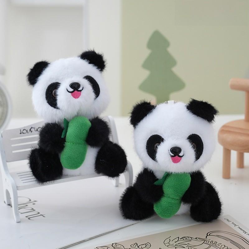 Panda Bamboo Adorable Plush Toy Keyring Key Chain Backpack Pendant Gift Kids