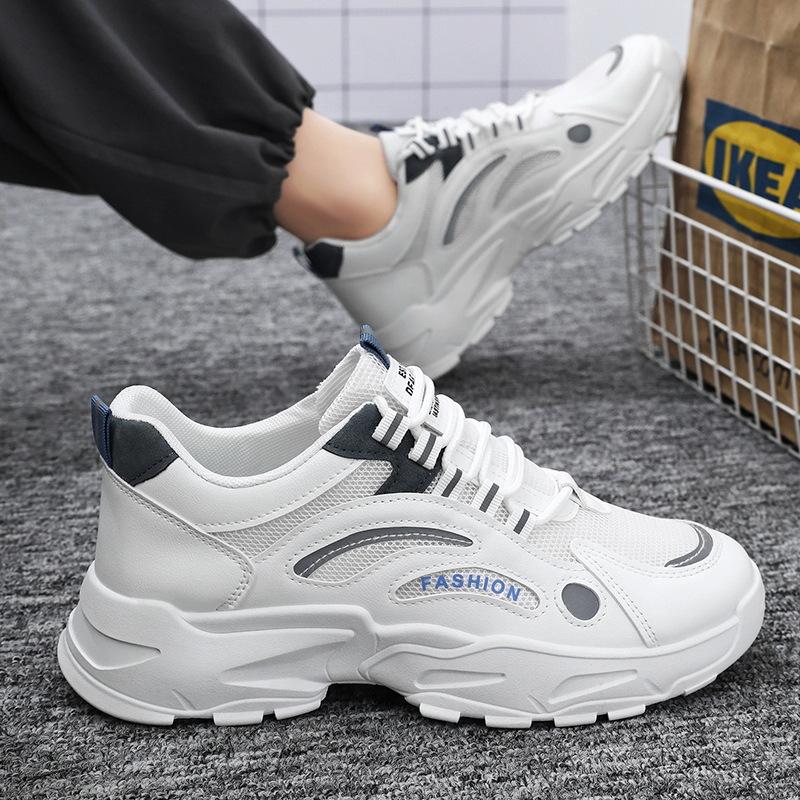 Frühlingsschuhe für Herren, neue atmungsaktive Mesh-Schuhe, trendige, vielseitige Plateau-Sportschuhe, lässige Papa-Schuhe, trendige Schuhe