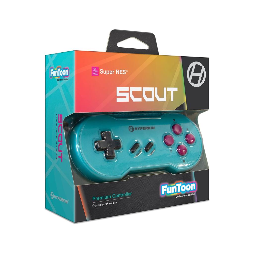 Hyperkin Scout Premium Controller for SNES®/SFC®, Hyper Beach Controller | Specially Built & Comfortable Retro Pad
