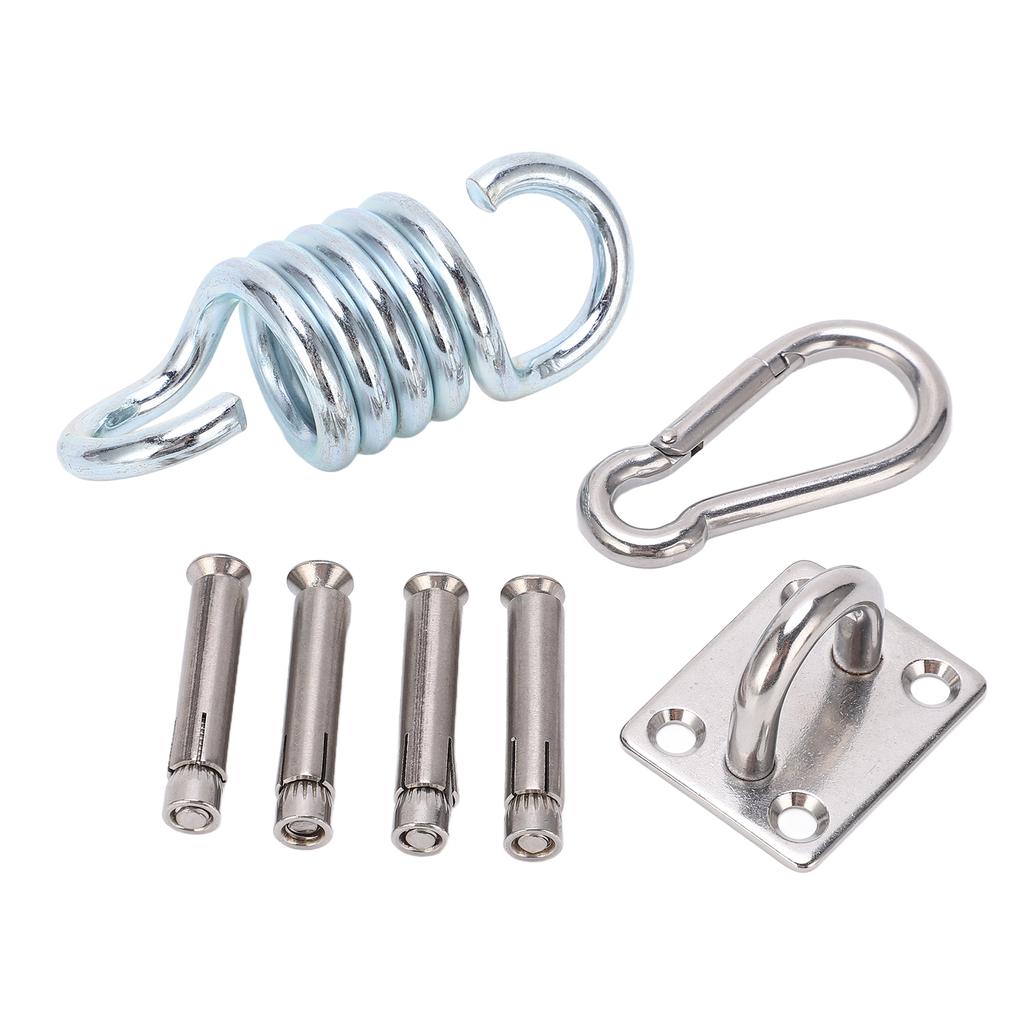 Suspension Bracket Hammock Mount with Square Door Buckle Spring Steel Expansion Screw Carabiner