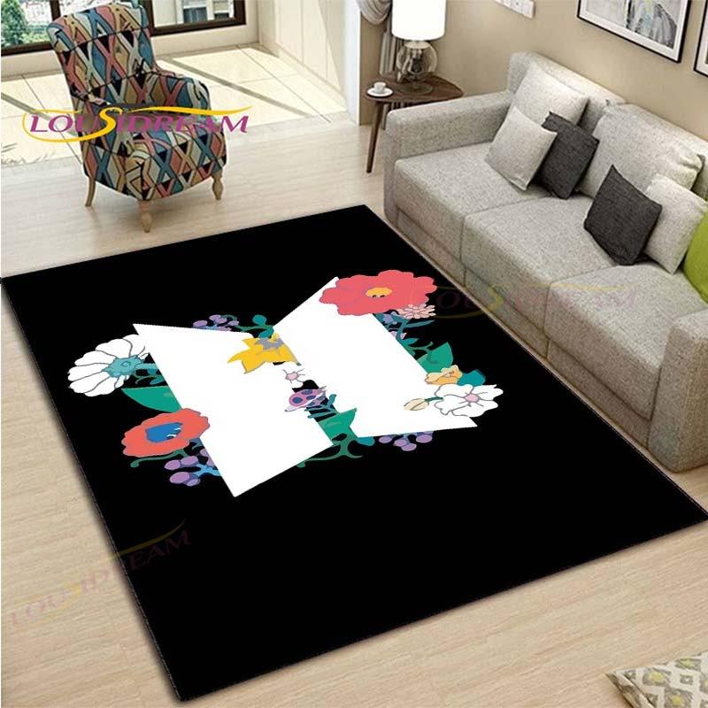 Kpop Bangtan Boys BTS Carpet Rug Kids Carpets Living Room Tea Table Mats Bedroom Rug Washable Floor Mats Household Area Mat
