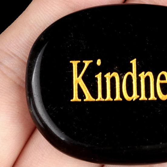 Inspirational Palm Stone Engraved Crystal Agate Worry Stone for Anxiety Relief Friendship Keepsake Natural Pocket Mindfulness Gifts