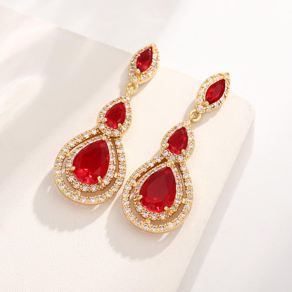 Elegant Water Drop Zircon Earrings For Women With Sparkling Cubic Zirconia And Highend Style
