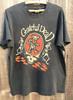 Grateful Dead Dancing Skull Bear Graphic Charcoal Unisex T Shirt Vtg KH17527