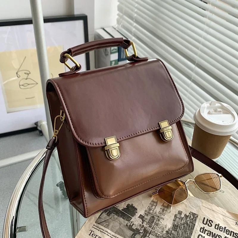 Retro crossbody bag new Korean creative buckle adjustable shoulder strap shoulder bag
