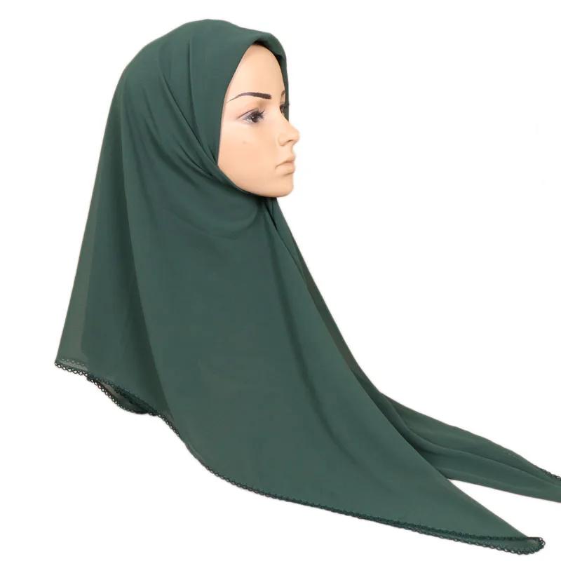 Gładki Kolor Kwadratowy Chwost Wiskozowy Szal Szalik Kobiety Owinąć i Szale Paszmina Muzułmański Hidżab Echarpe Foulard 110*110Cm